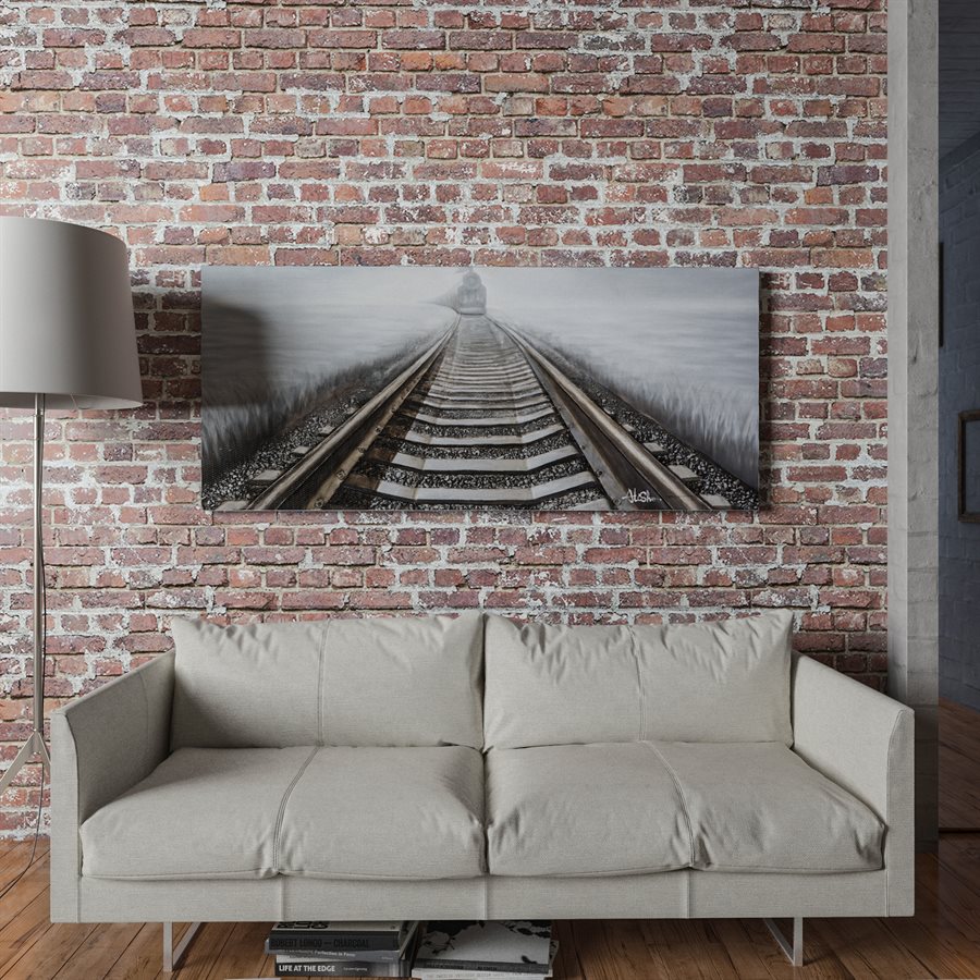 3D Railroad Track with Train