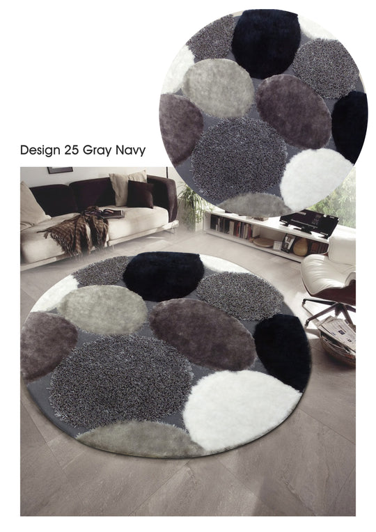 J.D.G. Design 25 Round Shag Area Rug