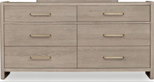 Greenwich Six Drawer Oak Wood Dresser in Chai - View 3
