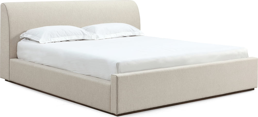Louis Upholstered Platform Bed in Natural Linen (2026) - View 6