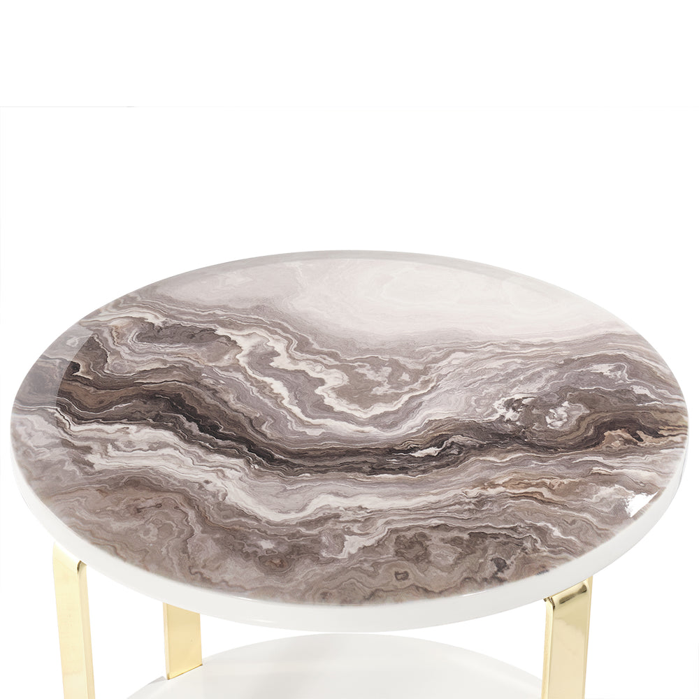Ariana End Table in Gold