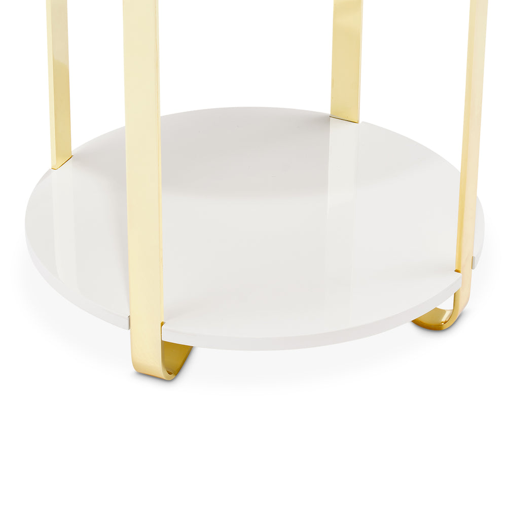 Ariana End Table in Gold