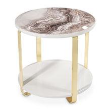 Ariana End Table in Gold