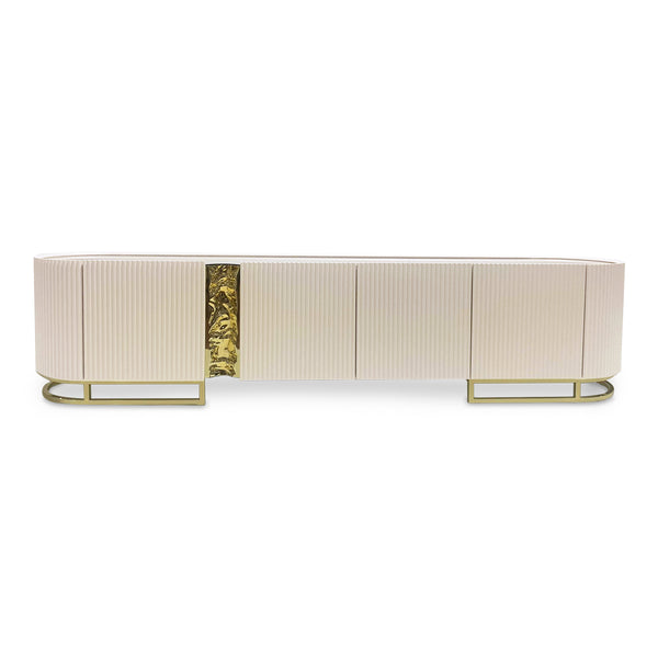 Lumière Collection Media Cabinet Ivory Gold alternate view