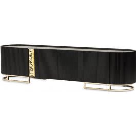 Lumière Collection Media Cabinet - Silken Matte Black
