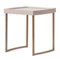 Lumière Collection Side Table Ivory Gold