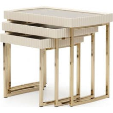 Lumière Collection Nesting Tables - Silken Matte Cream