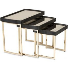 Lumière Collection Nesting Tables - Silken Matte Black