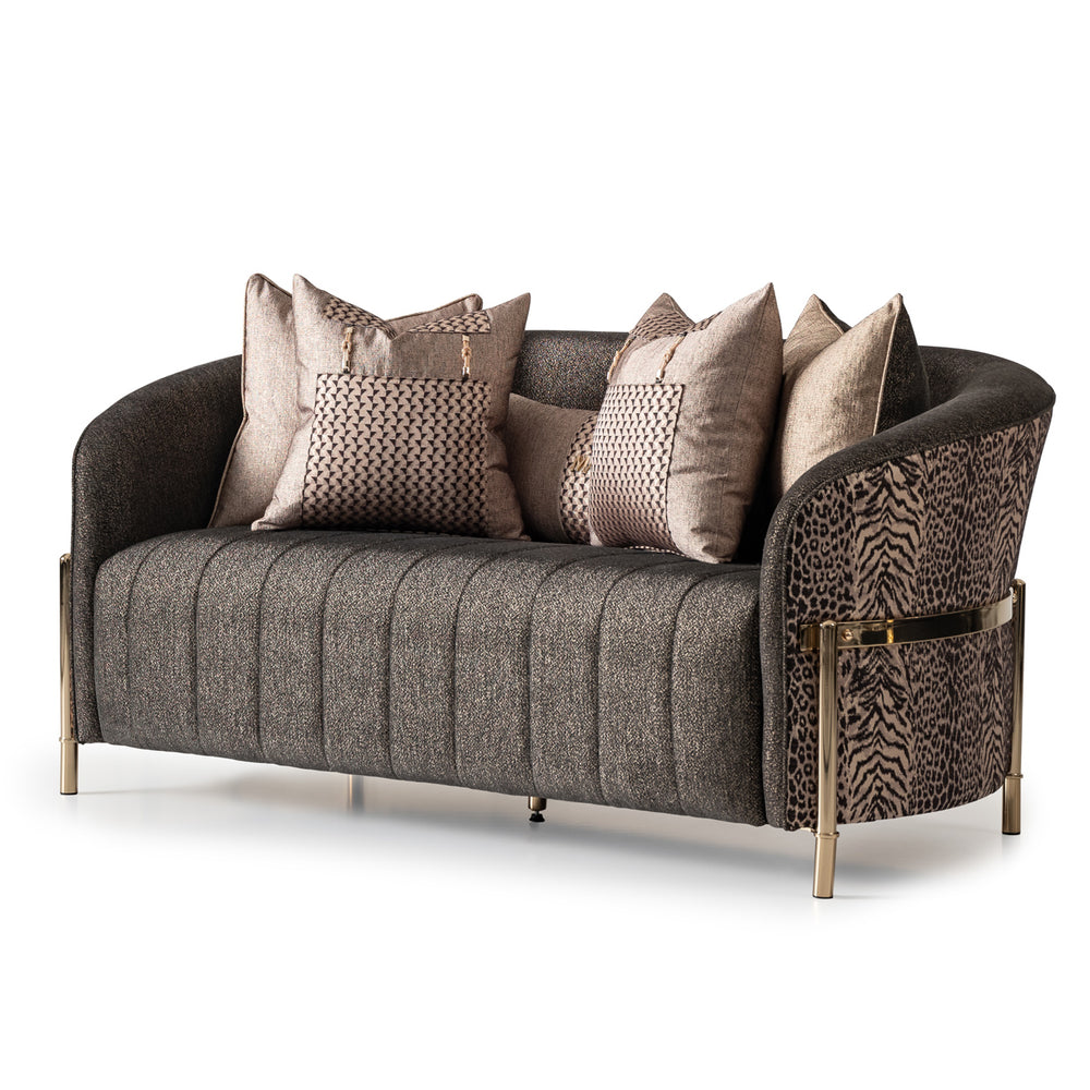 Lumière Collection Loveseat — Onyx Gold