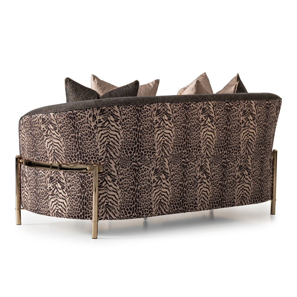 Lumière Collection Loveseat — Onyx Gold