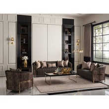 Lumière Collection Loveseat — Onyx Gold