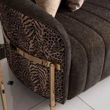 Lumière Collection Loveseat — Onyx Gold