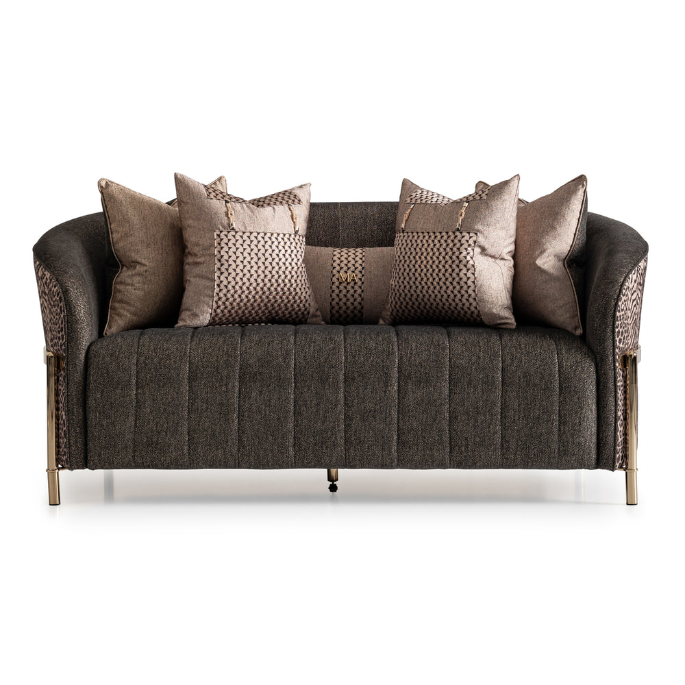 Lumière Collection Loveseat — Onyx Gold