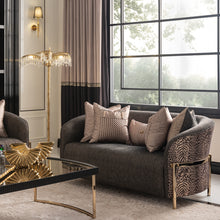 Lumière Collection Loveseat — Onyx Gold
