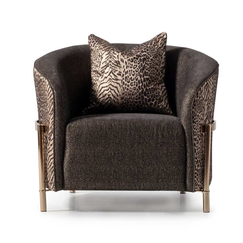 Lumière Collection Accent Chair — Onyx Gold