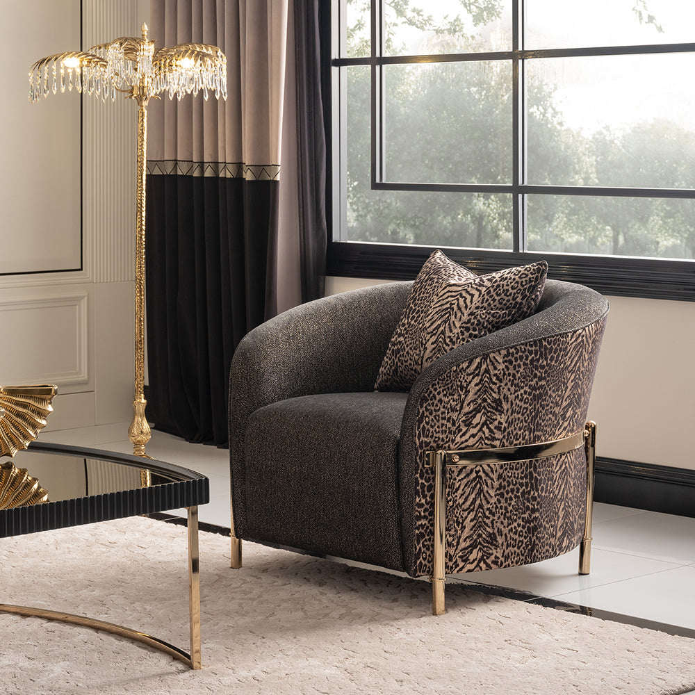 Lumière Collection Accent Chair — Onyx Gold