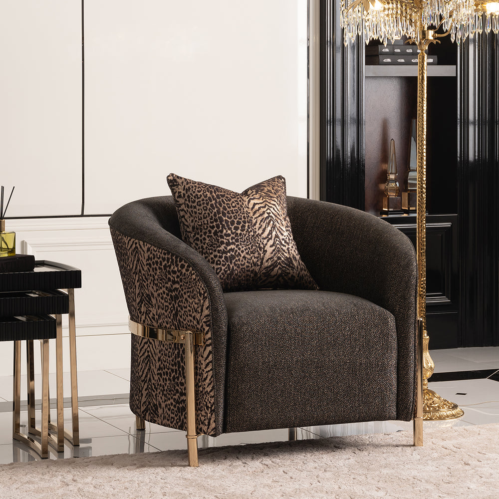 Lumière Collection Accent Chair — Onyx Gold