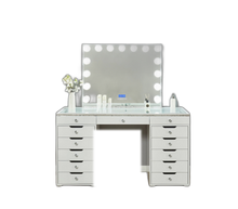 LR-004 crystal white vanity front view, background removed