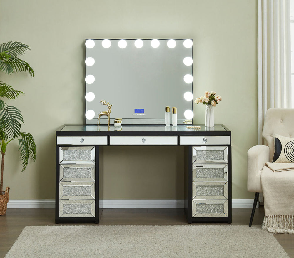 Stella crystal lighted vanity - Black