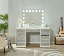 Stella crystal lighted vanity - White