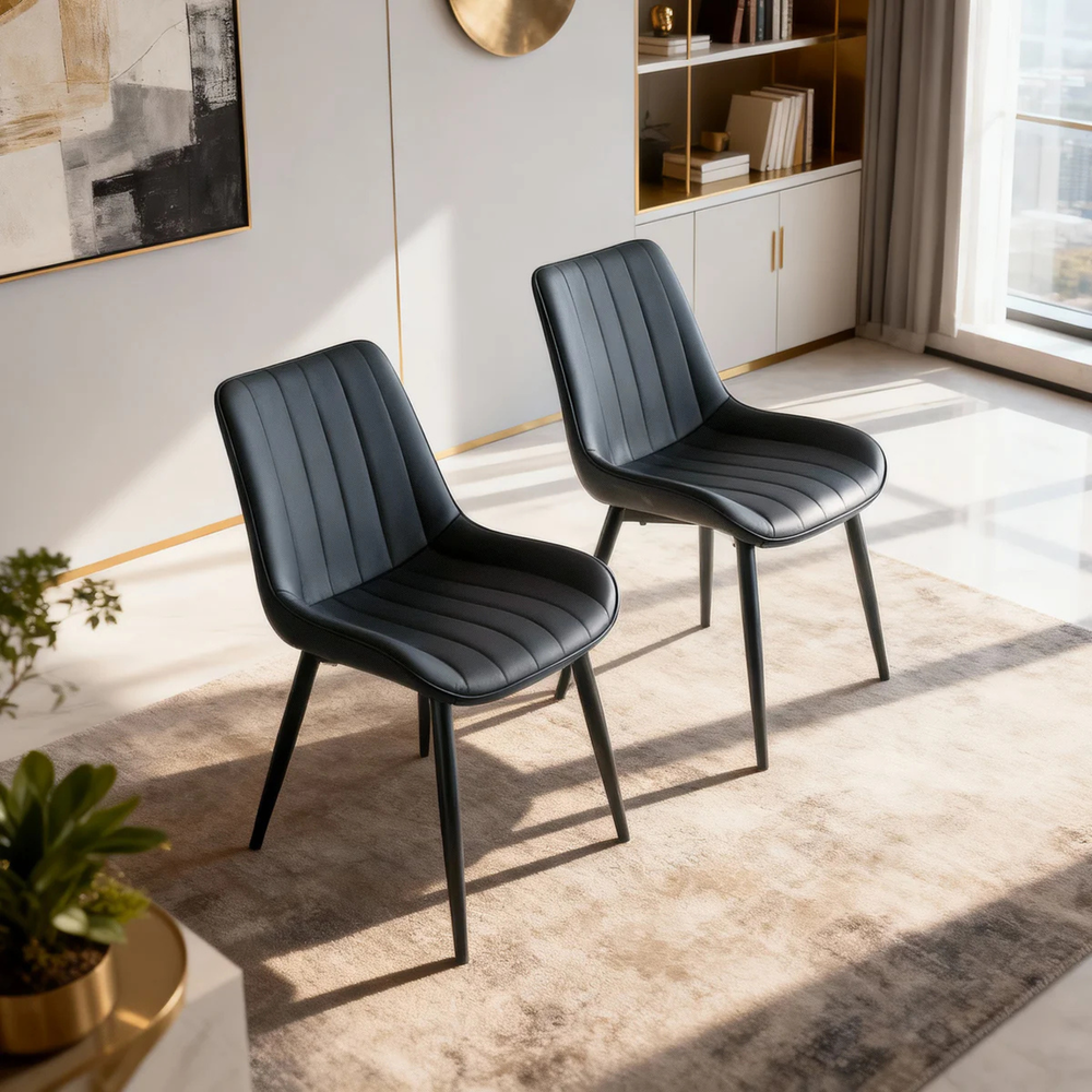 Lotus Leather Dining Chair