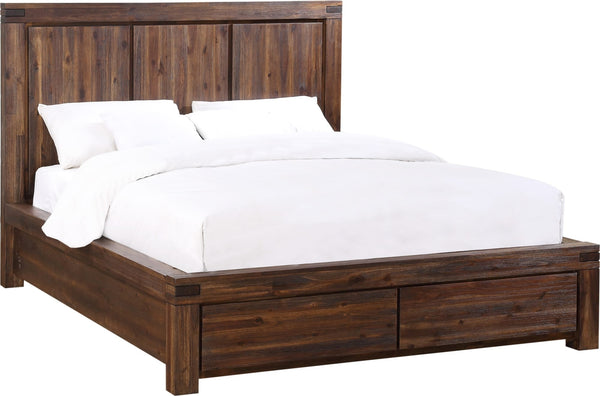 Mayfair Solid Wood Footboard Storage Bed in Brick Brown - View 6