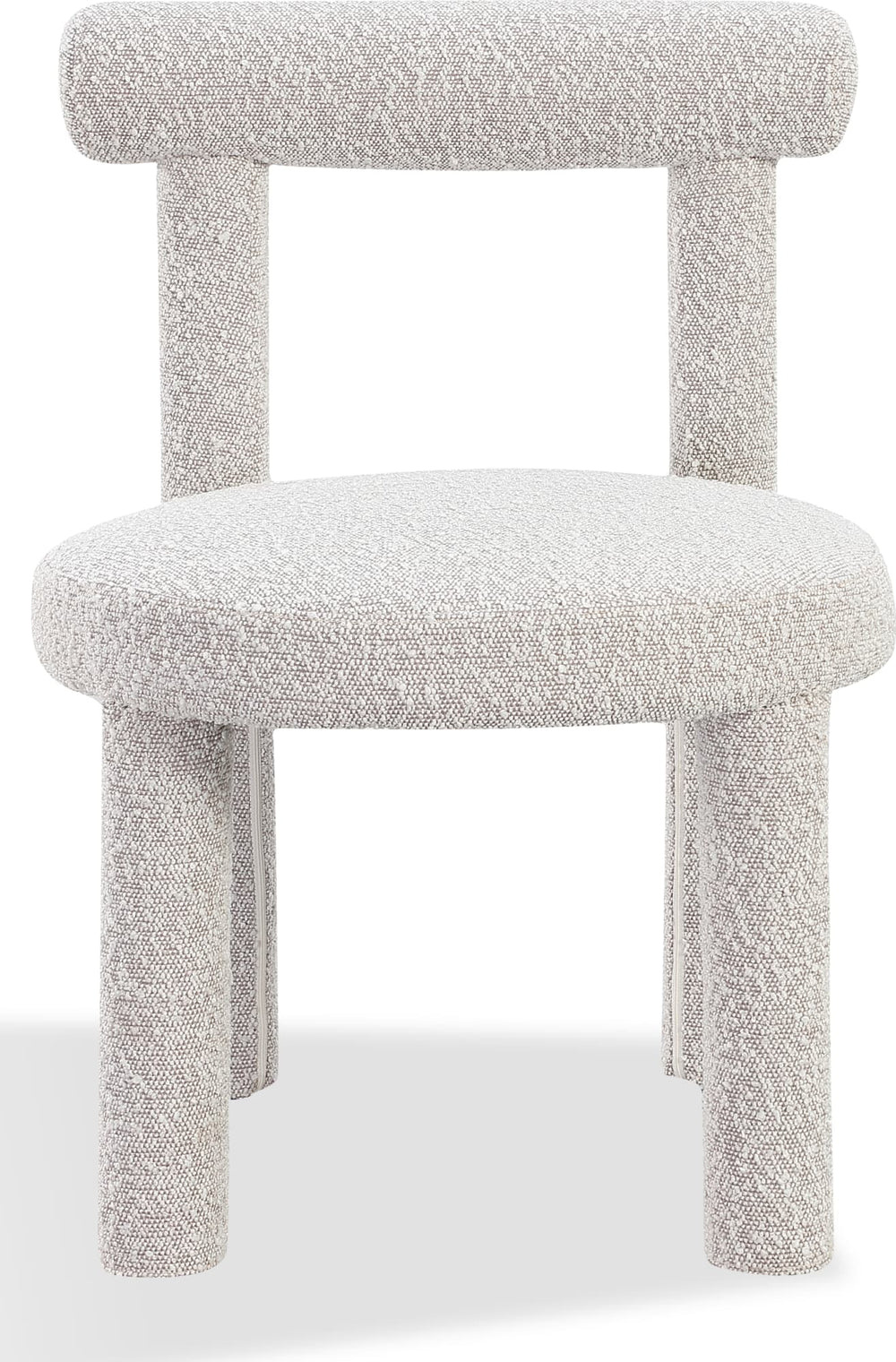 Addison Modern Dining Chair in Cotton Ball Boucle - View 3
