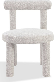Addison Modern Dining Chair in Cotton Ball Boucle - View 3