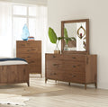Brookfield Six Drawer Dresser in Natural Walnut
