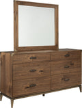 Brookfield Six Drawer Dresser in Natural Walnut