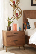 Brookfield Two Drawer Nightstand in Natural Walnut