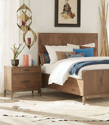 Brookfield Two Drawer Nightstand in Natural Walnut - View 2