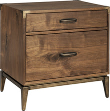 Brookfield Two Drawer Nightstand in Natural Walnut - View 3