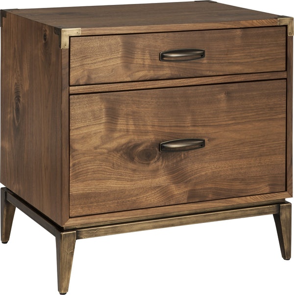 Brookfield Two Drawer Nightstand in Natural Walnut alternate view