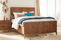 Brookfield Wood Panel Bed in Natural Walnut