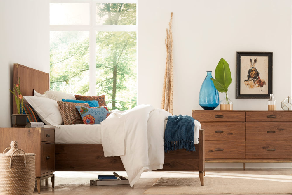 Brookfield Wood Panel Bed in Natural Walnut - View 4