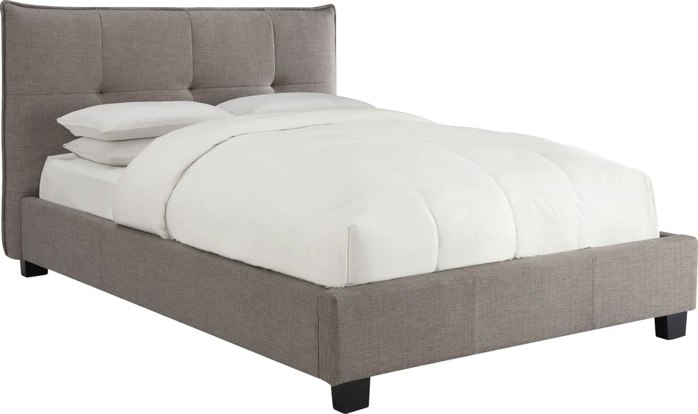 Adona Upholstered Platform Bed in Dolphin Linen - View 3