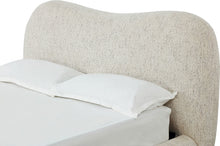 Afra Chenille Upholstered Wood Leg Platform Bed in Chinchilla - View 5
