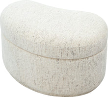 Afra Fully Upholstered Storage Ottoman in Chinchilla - View 3