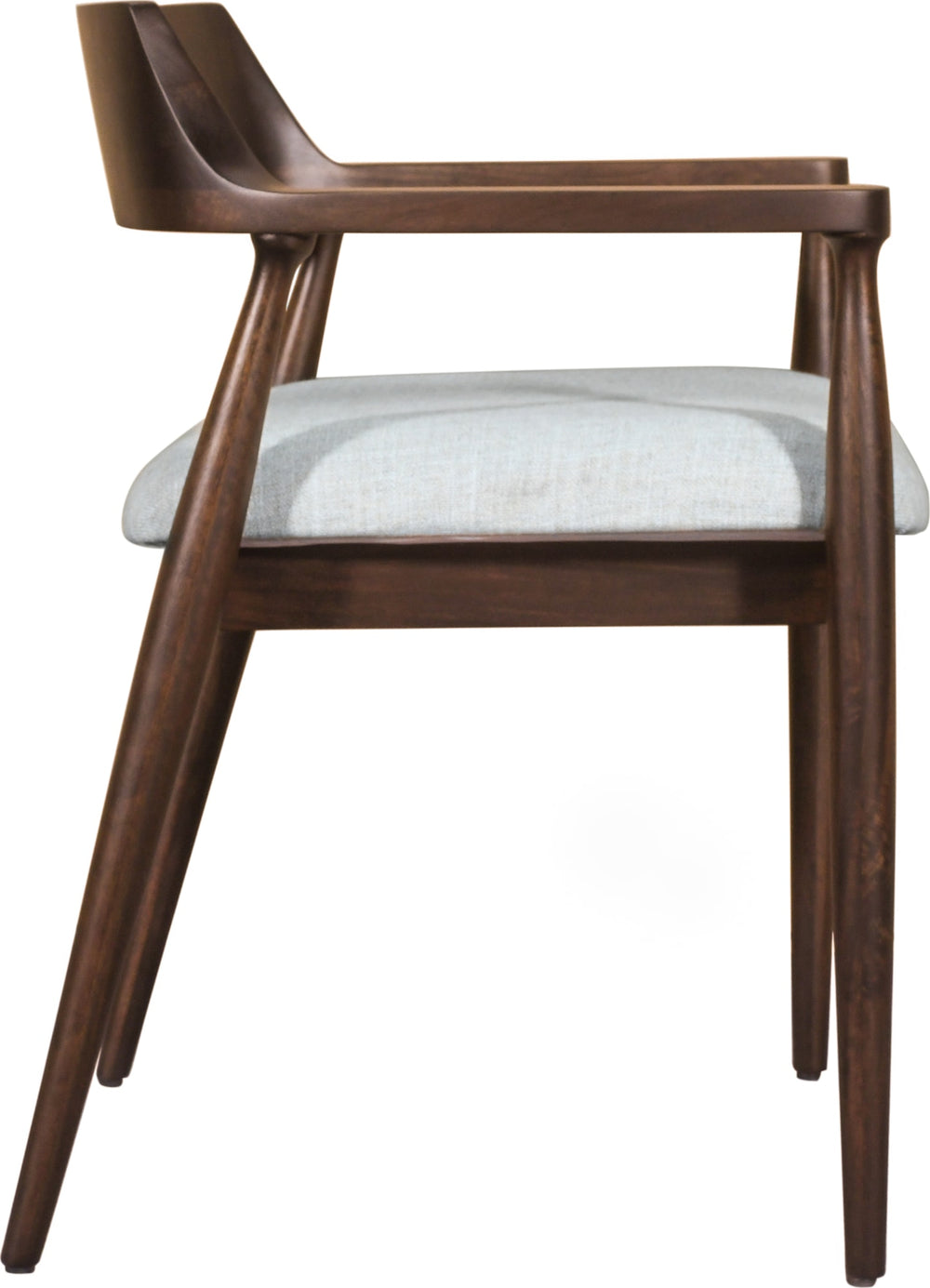 Brentwood Solid Mango Linen Upholstered Dining Arm Chair in Honey Date - View 5