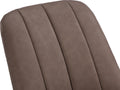Apollo Upholstered Dining Chair in Cinnamon Synthetic Leather and Brushed Bronze Metal
