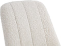 Apollo Upholstered Dining Chair in Ricotta Boucle and Brushed Bronze Metal