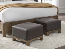 Ashley Upholstered Ottoman - D Chair/Tobacco Brown