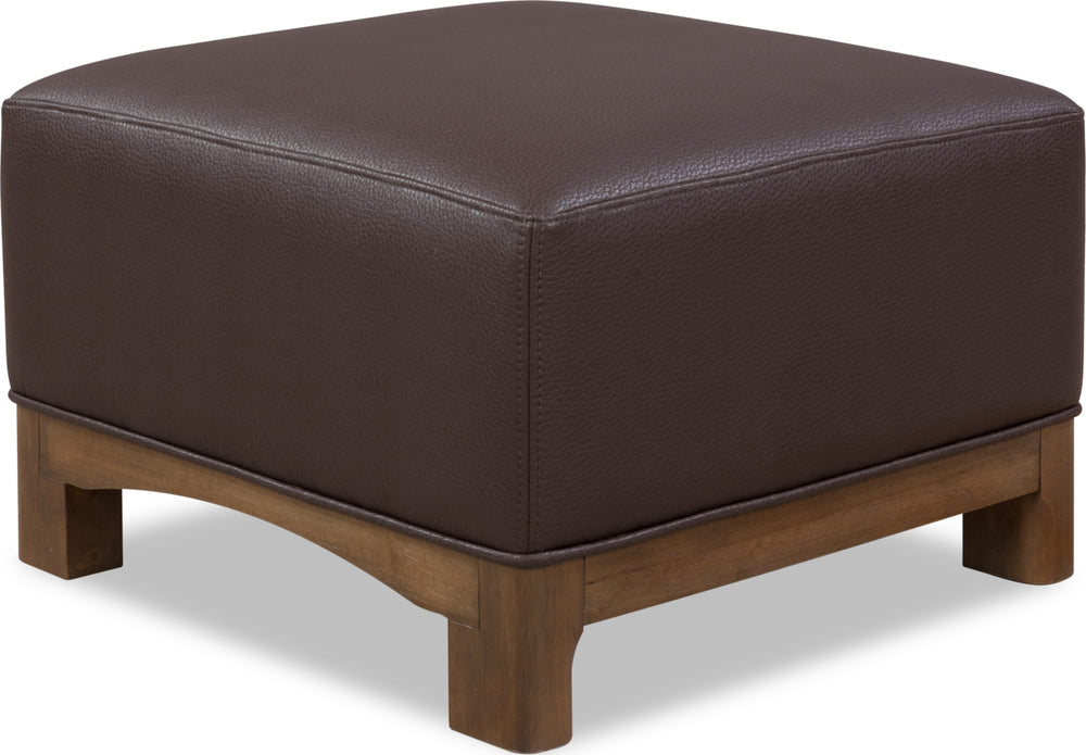 Ashley Upholstered Ottoman - D Chair/Tobacco Brown - View 3