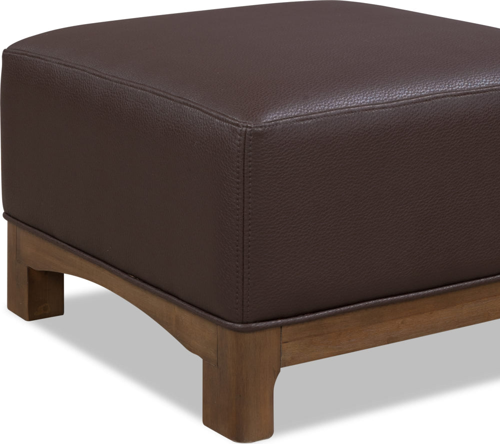 Ashley Upholstered Ottoman - D Chair/Tobacco Brown - View 4