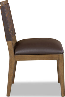 Ashley Wvn Sd Chair - D C/T Brn - View 4