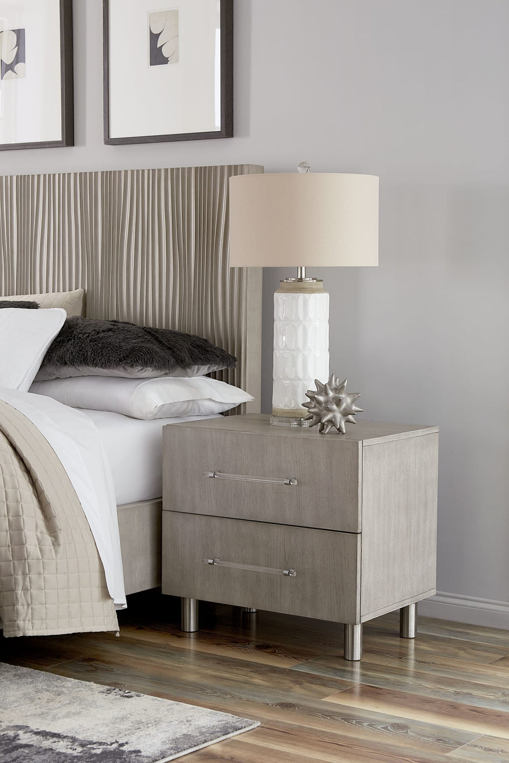 Mercer Nightstand in Misty Grey