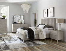 Mercer Wave-Patterned Bed in Misty Grey - View 2