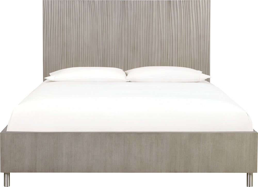 Mercer Wave-Patterned Bed in Misty Grey - View 6