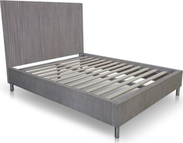 Mercer Wave-Patterned Bed in Misty Grey - View 8